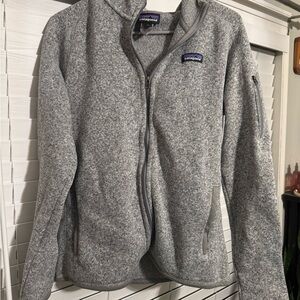 Patagonia Gray Full-Zip Fleece Jacket